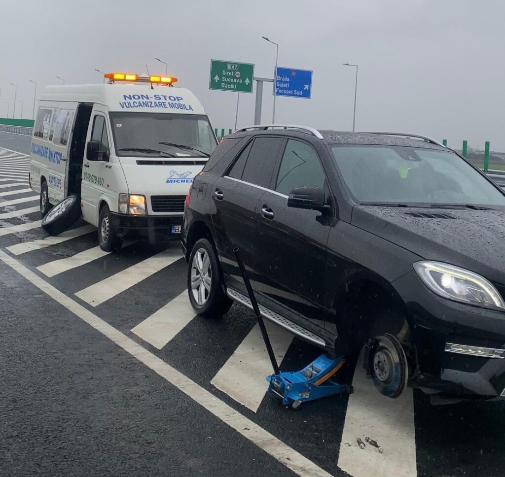 Reparatie pana autoturism Autostrada A7